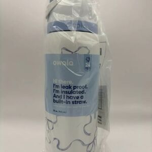 Owala White and Blue Insulated Water Bottle